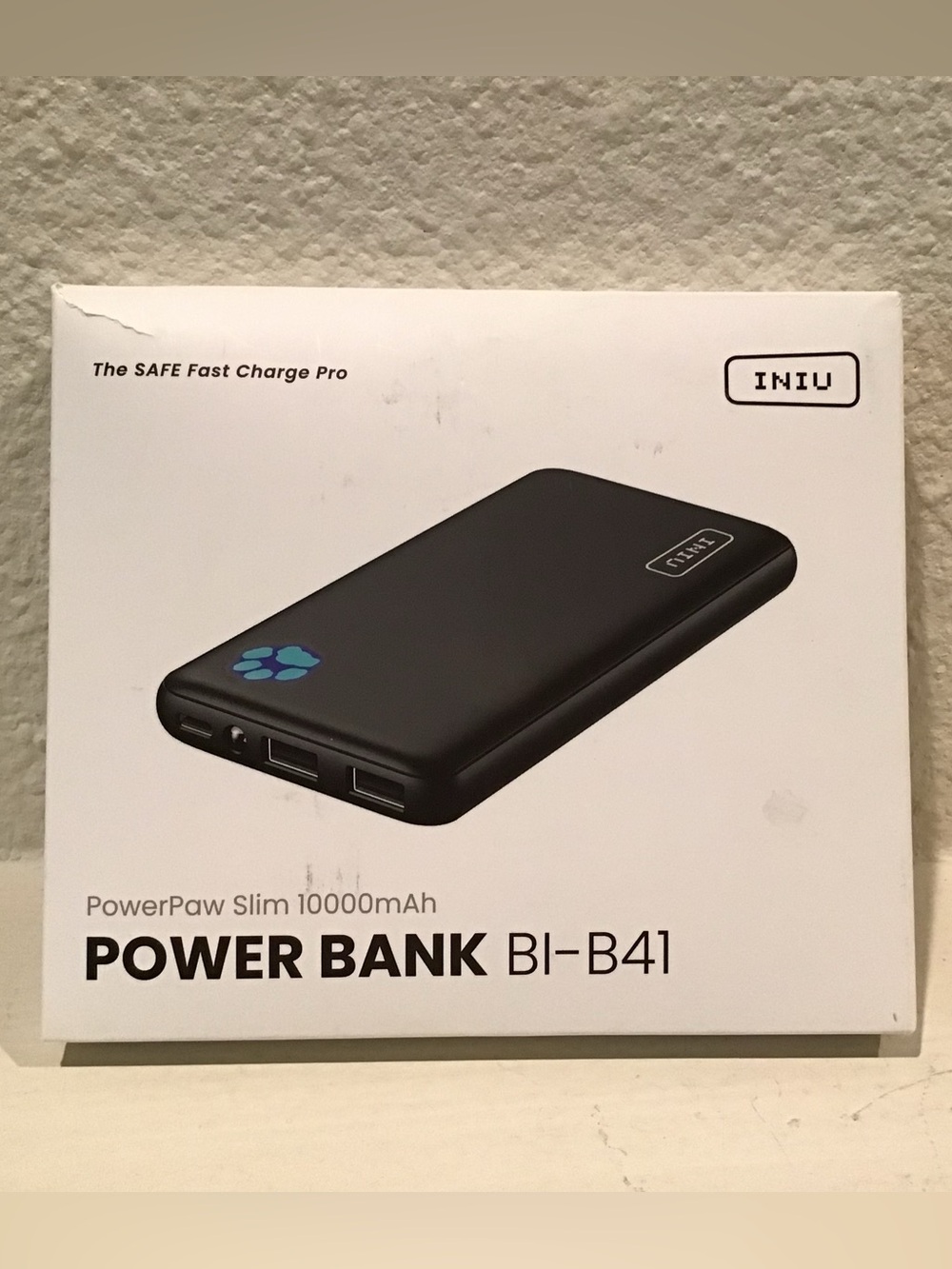 INIU Black Power Bank 10000mAh Slim Portable Charger B-1-B41
